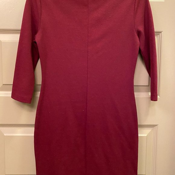 Maroon Forever 21 Mid Sleeve MIDI Dress - Picture 4 of 4